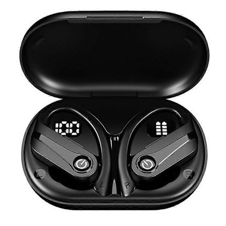 Mpow Q63 ANC Bluetooth 5.3 Trådlösa Hörlurar med Mikrofon IPX7 Vattentäta 200H Hörlurar med Öronkrokar för Sport Löpning Träning Gym Hörlurar & 