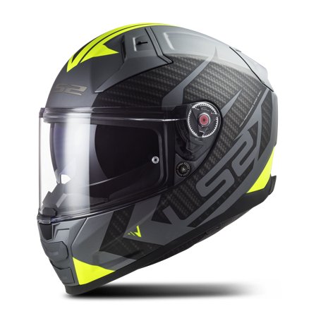 LS2 FF811 VECTOR II Integralhjälm Splitter Matt Titan/Högsynlig Gul XXL
