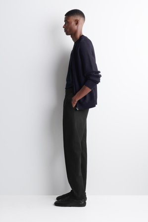 COS Men's Pantaloni Slim A Gamba Dritta In Jersey in Nero