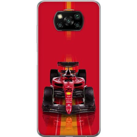 Yhteensopiva Puhelinkuori Xiaomi Xiaomi Poco X3 NFC Ferrari Formula 1 -auto ikonisessa punaisessa muotoilussa urheilullisella tarkkuudella