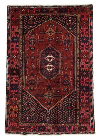 Handknuten Hamadan 130X198 Orientalisk Ullmatta Liten