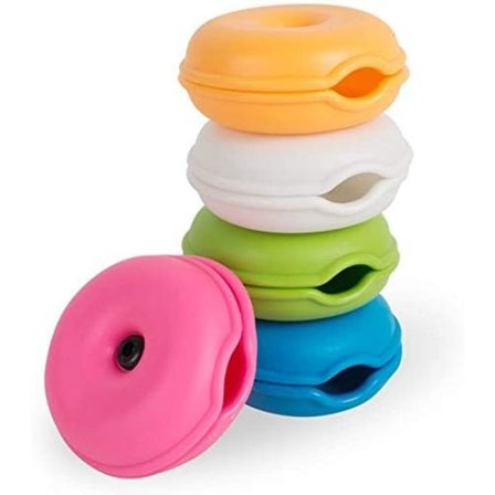 Ledningsholder Kabeloprul 5-pak Høretelefoner Høretelefonholder Boks Sammenfiltringsfri Strømkabelforkorter Organizer Kabelopbevaringspose 