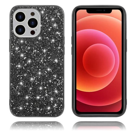 Glitter iPhone 13 Pro skal - Svart