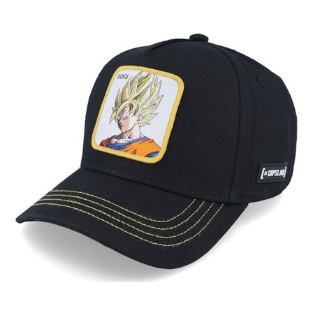 Capslab - Black adjustable Czapka Z Daszkiem - Dragon Ball Goku Super Saiyan Black/Black/Yellow Adjustable @ Hatstore