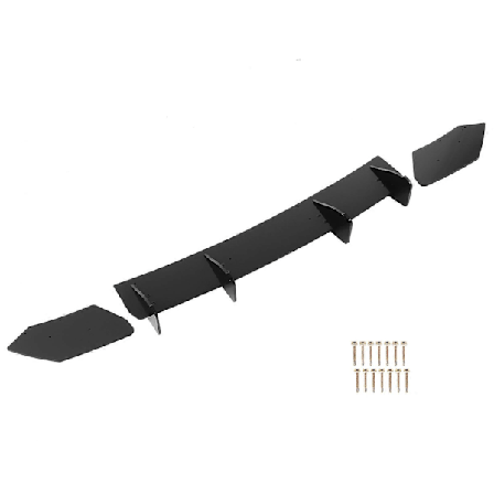 Kiiltävä musta Maxton-tyylinen takapuskurin diffuusori sivuspoilereilla SEAT Leon 5F Mk3 Cupra 2013–2016 -malleihin