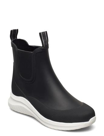 Short Rubber Boots Regnstøvler Sko Svart Ilse Jacobsen