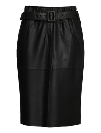 Skirt W Belt Black DEPECHE