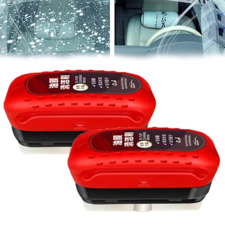 x Bilrude Rengøringsbørste, Glas Oliefilm Fjerner Glasrens til Bil, Vinduesfilm, Multifunktionel Bilrens (Rød)