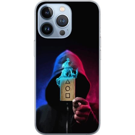 Kompatibel Mobilcover til Apple Apple iPhone 13 Pro Squid Game Netflix plakat koreansk overlevelsesdrama serie maske hætte kort retro fanart design u