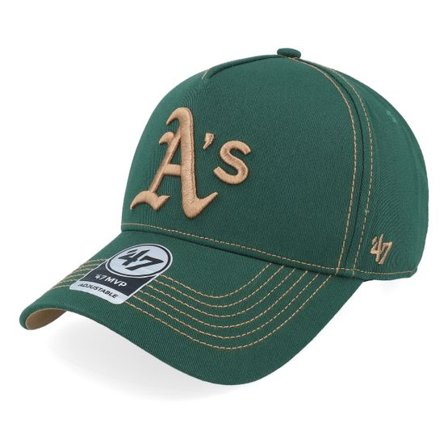 47 Brand - MLB Grön adjustable Keps - Oakland Athletics MLB Mvp Dt Dark Green A-Frame Adjustable @ Hatstore