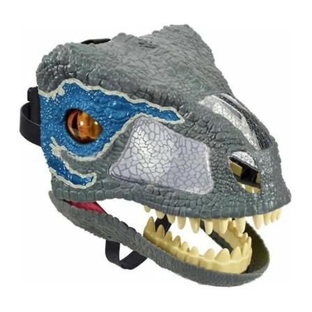 Jurassic World Dinosaur Mask Tyrannosaurus Rex Halloween Mask Liikkuva suu Grey Blue