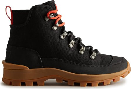 Hunter Boots Ltd Women's Canvas Desert Commando Boot Women everyday shoes Black 37