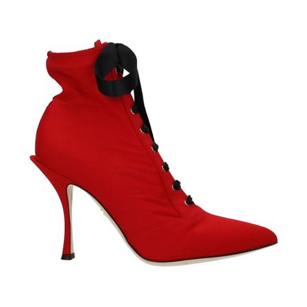 Dolce & Gabbana, Stretch Soft Heels Shoes Czerwony, Kobieta, Rozmiar: 36 EU