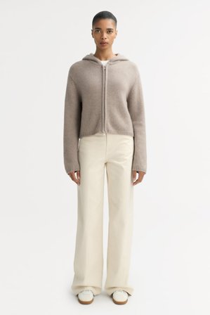 Soft Goat - Chunky hoodie - Cashmere hoodie - XS - Greige