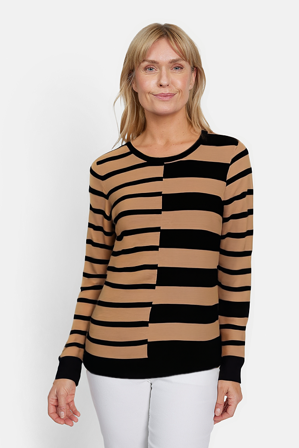 SIGNATURE - Pullover - Brun Mix - Mønstret