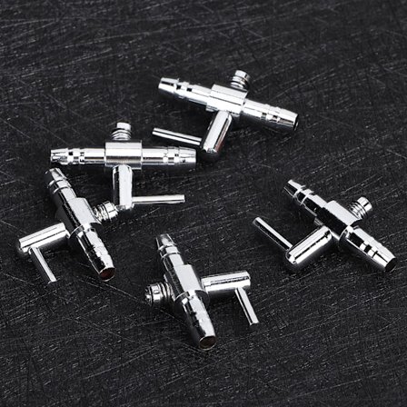 5 stk. luftfordeler i rustfritt stål, oksygenpumpekontroll, enkelthodeventil for akvarium