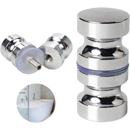 Badrumsdörrhandtag, 1 stycken Glasduschdörrknopp, Aluminium, ZQKLA