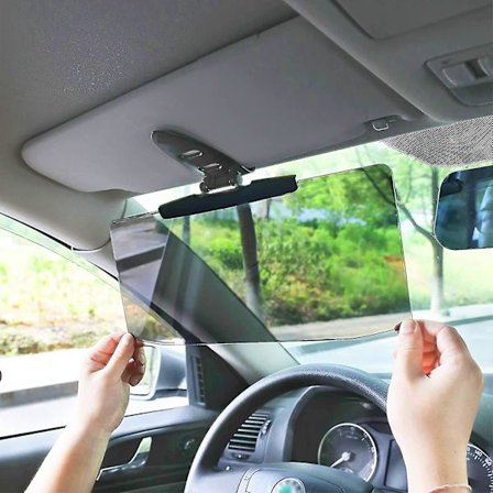 Solskjerm for bil, Anti-glare Universal Solskjerm Extender Beskytter mot solskinn, snøblindhet, UV-stråler