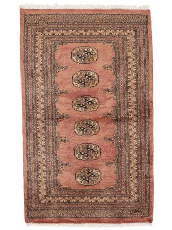 Handgeknüpft Pakistan Buchara 3Ply 95X153 Wollteppich Braun/Dunkelrot Klein