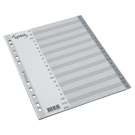 LYRECO Plastregister A4 PP A-Ö grå - Lyreco - Kontorsmaterial - Pärmar och register - Plastregister - Tryckta