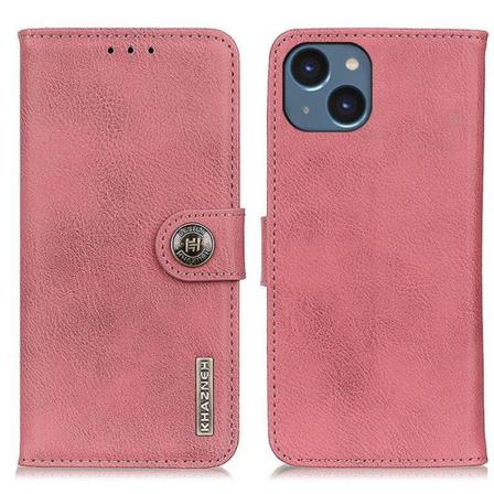 KHAZNEH iPhone 14 Plånboksfodral Retro - Rosa
