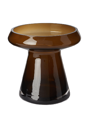 MANO ATELIER Glasvas 17 cm Dekoration Brun ONESIZE