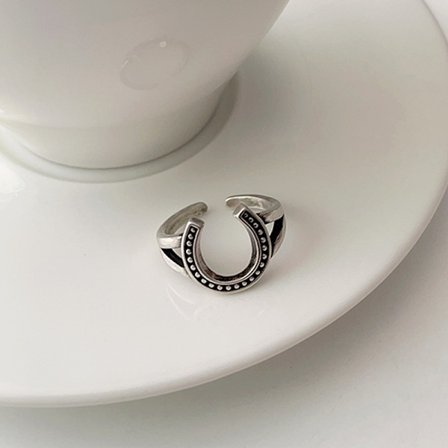Vintage Hästsko U-formade Kvinnor Metall Finger Ring Fest Smycken B