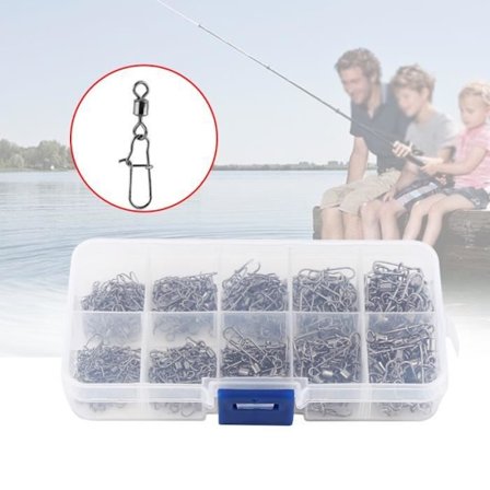 210-osainen kalastuskelasarja – luja laatikko – leikarit kiinteällä kalastusklipsillä – SEC