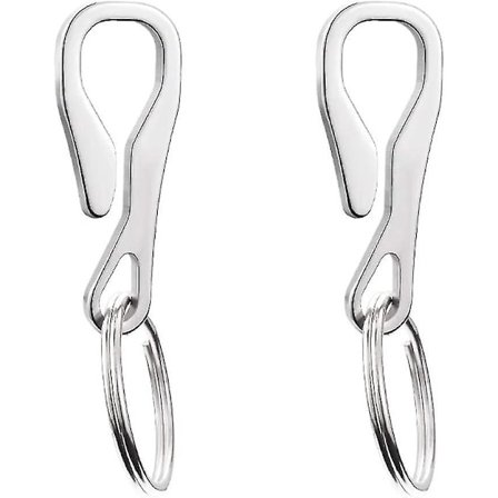 Avaimenperän riipuslenkit Hanger-solki Ruostumaton teräs Koukkuklipsit (2 kpl)
