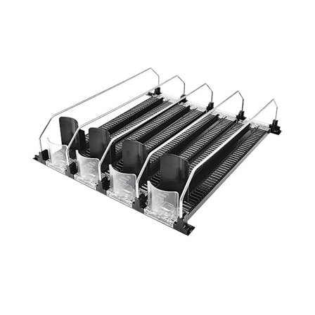 Drikkedåseholder til Køleskab med Justerbar Glideautomatik, til Øl, Sodavand og Mere