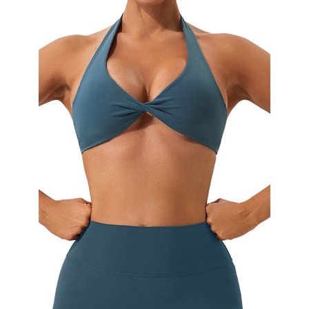 Naisten treeniurheiluliivit, selästä avoin halterneck-liivi