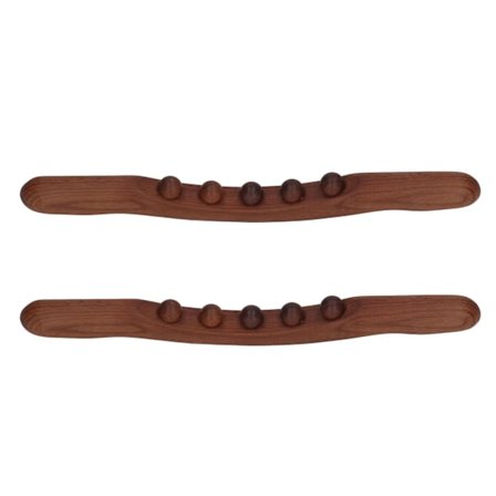 2 kpl puinen kaavintapuikko 5 hierontapistettä, työvoimaa säästävä monitoiminen puinen Gua Sha -puikko kotimassaažiin ja joogaa varten