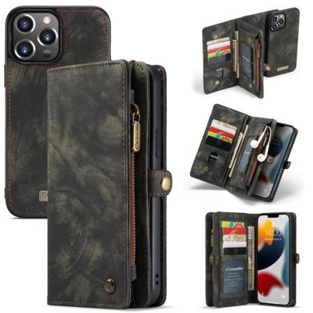 Iphone 13 Pro Max Plånboksfodral. Multifunktionell Black