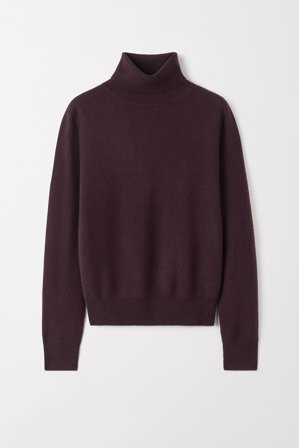 Soft Goat - Plain Turtleneck - Women cashmere sweater - XS - Mulberry