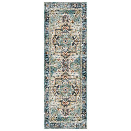 Hallmatta, Tvätthållbar Matta, Halksäker Vattenavvisande Golvmatta, Låg Ludd Mjuk Vintage Matta för Entré Sovrum Tvättstuga Inomhus, Stil 2