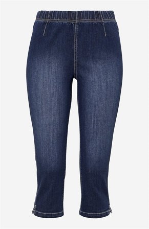 Cellbes of Sweden - Komfortabel capribukse i mørk blå / denim for damer i størrelse 44