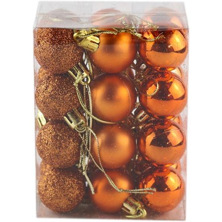 Små julekuleornamenter Ikke-åpningsbare juletrepynt Kuler for dekorasjon