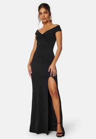 Bubbleroom Occasion - Twist Off Shoulder Gown - XL