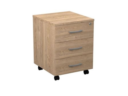 DENORD DESIGN Hurts mobil 3 lådig, djup 450mm ek - Lyreco - Kontorsmöbler och inredning - Bord och hurtsar - Hurtsar