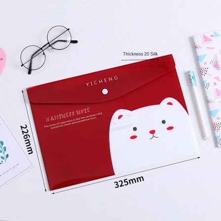 3stk A4 Filpose Tegneserie a4 Mappe RØD TEEGNEfilm