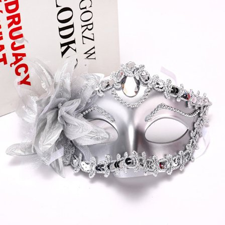 Halloween Princess Mask Stor Liljemask Prinsessklänning Mask