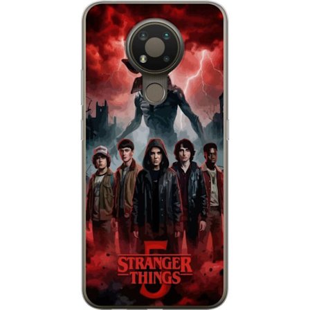 Yhteensopiva Puhelinkuori Nokia Nokia 3.4 Pimeä Stranger Things -inspiroima fantasiakuvaus salamalla, dramaattisella taivaalla ja intensiivisellä pe