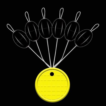 Kalastuspoijun pysäytys kumipalkki SVART-8 SVART-8