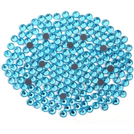 6000 st Hotfix Aquamarine Rhinestones Kompatibla med Hantverk, SS10 (2.7-2.9mm) Aquamarine SS10 Aquamarine