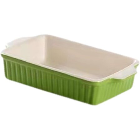 Bakform i porslin, stor lasagneform, djup för ugn, för bankett, rektangulär, 18*10,5*4 cm