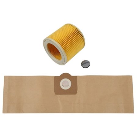 5 stk. støvposer 1 stk. støvsugerfilter KARCHER WD3 Premium WD 3,300 M WD 3,200 WD3.500 P 6,959-130