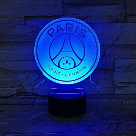 LED nattlampa FC Paris Saint-Germain fotbollsklubb 3D illusion KLB