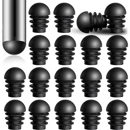 Runda ändlock med 22 mm ytterdiameter Plast rörinsatser Rör