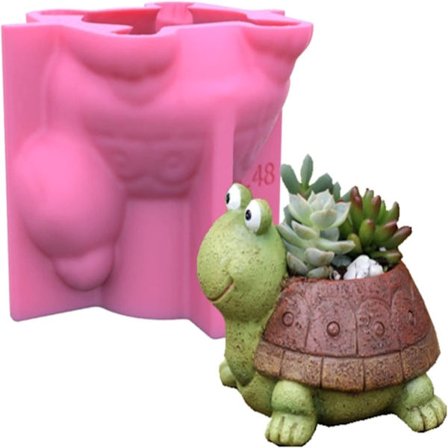 3D Skildpadde Silikone Urtepotte Forme Urtepotte Forme Plantemaskine