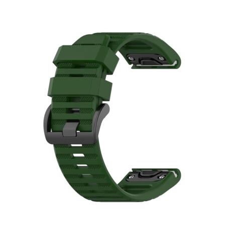 Silikonarmbånd Armgrønn for Garmin Fenix 5X/6X/7X 26mm Armgrønn